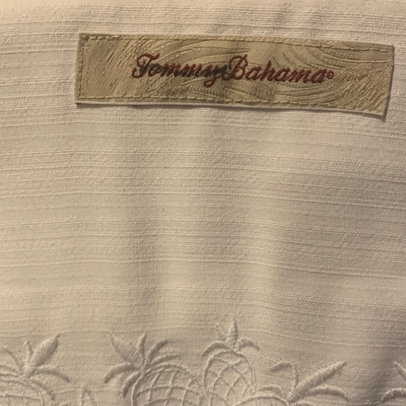 Tommy Bahama Off-White Casual Button Down Shirt - Picture 3 of 4